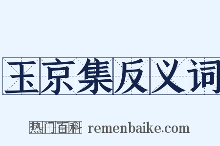 玉京集反义词是什么意思的图片
